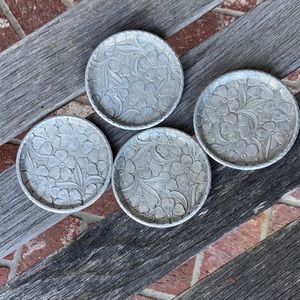 Everlast forced aluminum floral coaster (4)